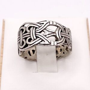 Size 6.5 Filigree 925 Sterling Silver Ring